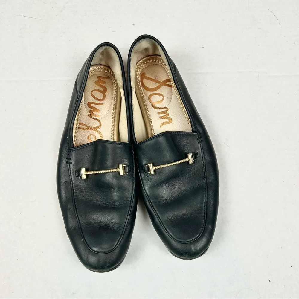 Sam Edelman Black Leather Woman's Slip-On Loafers